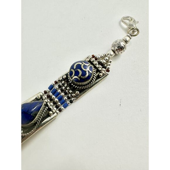Tibetan Silver Bracelet Handmade Boho - Picture 3 of 6